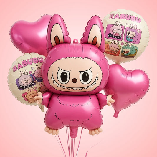 Labubu Foil Balloons - Set Of 5