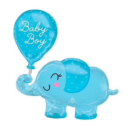 Large Shape Baby Boy Elephant Balloon