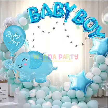 Large Shape Baby Boy Elephant Balloon