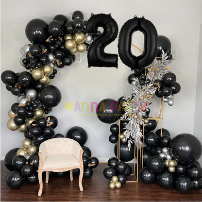 Large Shape No.0 Black Balloon 26" - L26