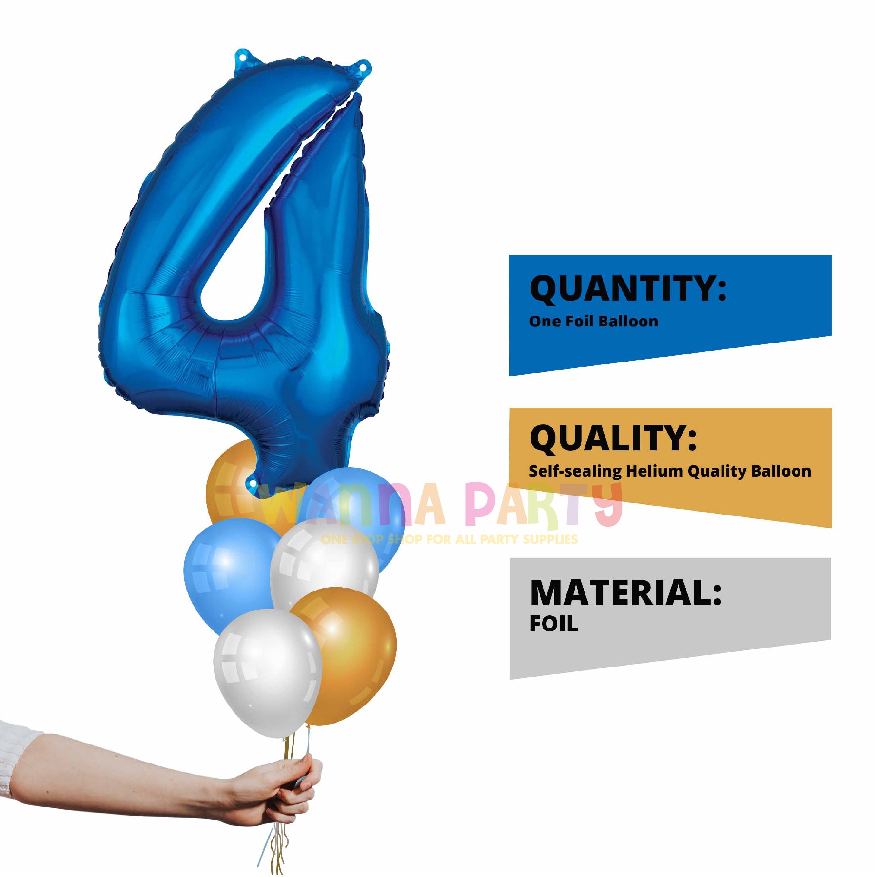 Large Shape No.4 Blue Balloon 26 - L26