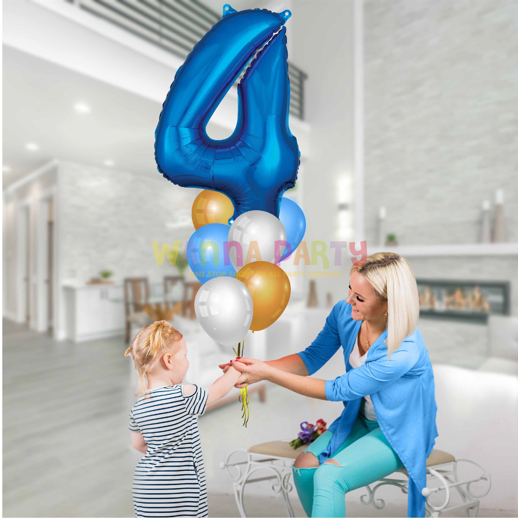 Large Shape No.4 Blue Balloon 26 - L26