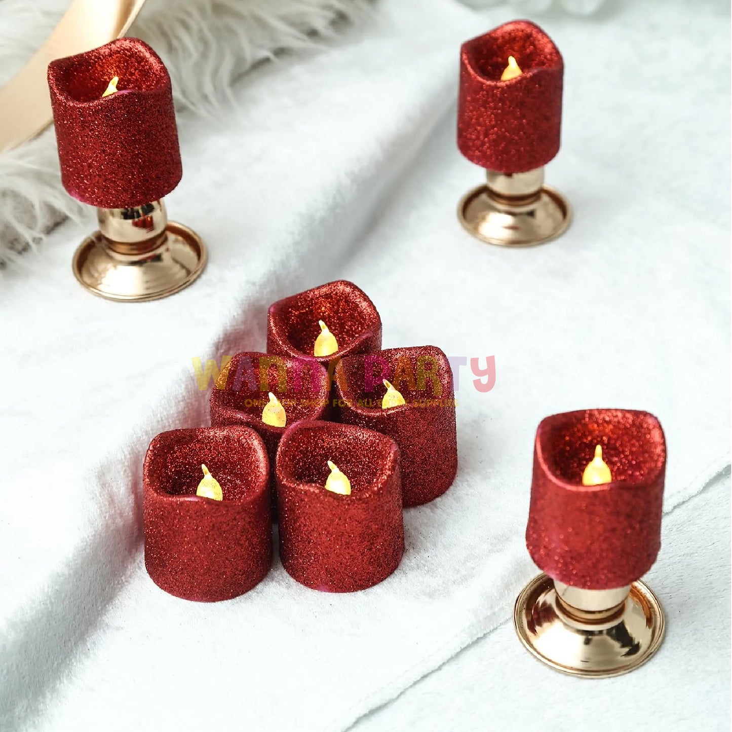 Led Small Glitter Candle-1PC