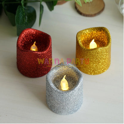 Led Small Glitter Candle-1PC