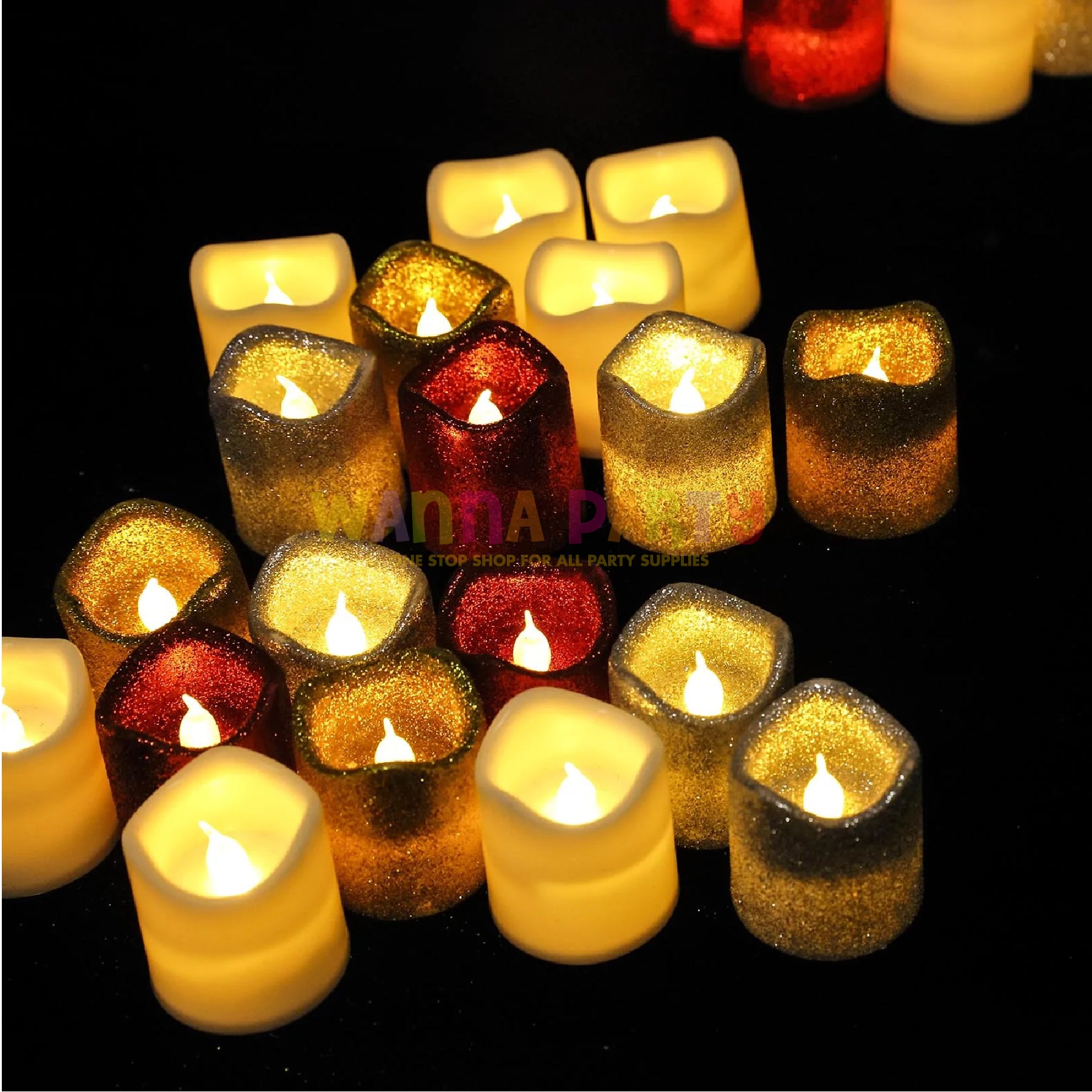 Led Small Glitter Candle-1PC