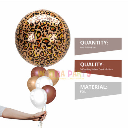 Leopard Print Orbz Balloon 16"