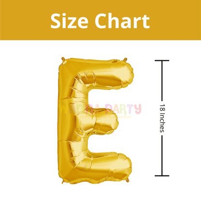 16" Letter E Golden Balloon