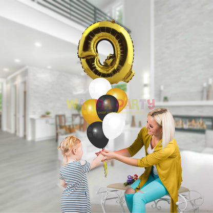 16" Letter Q Golden Balloon