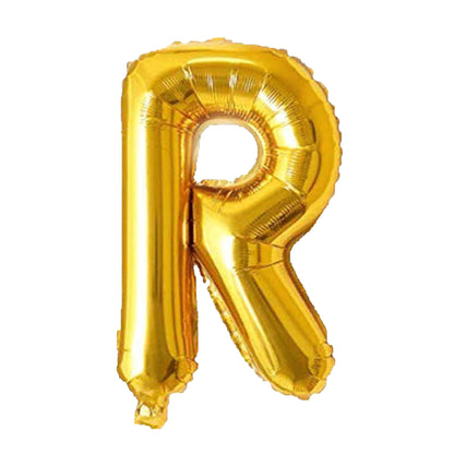 16" Letter R Golden Balloon