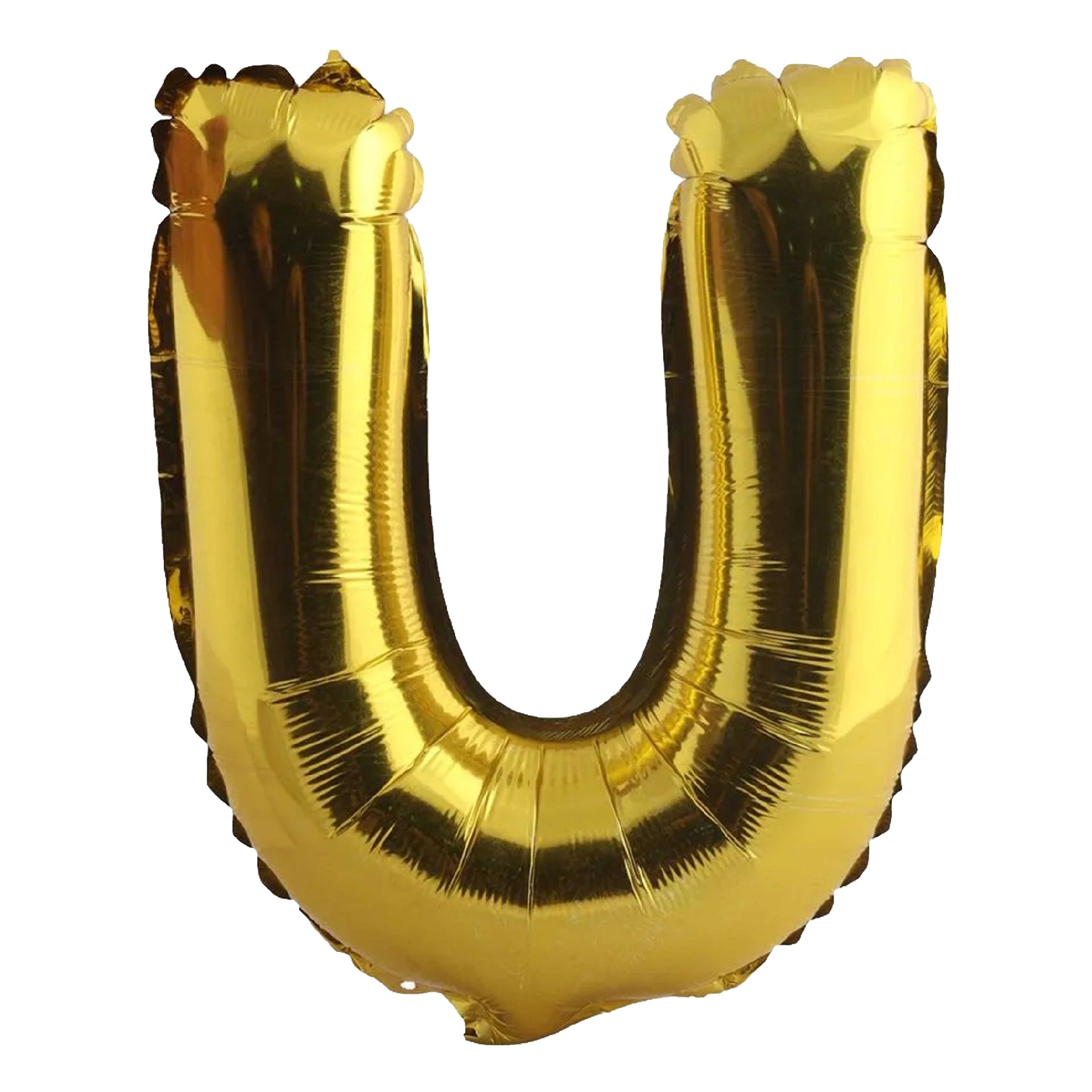 16" Letter U Golden Balloon