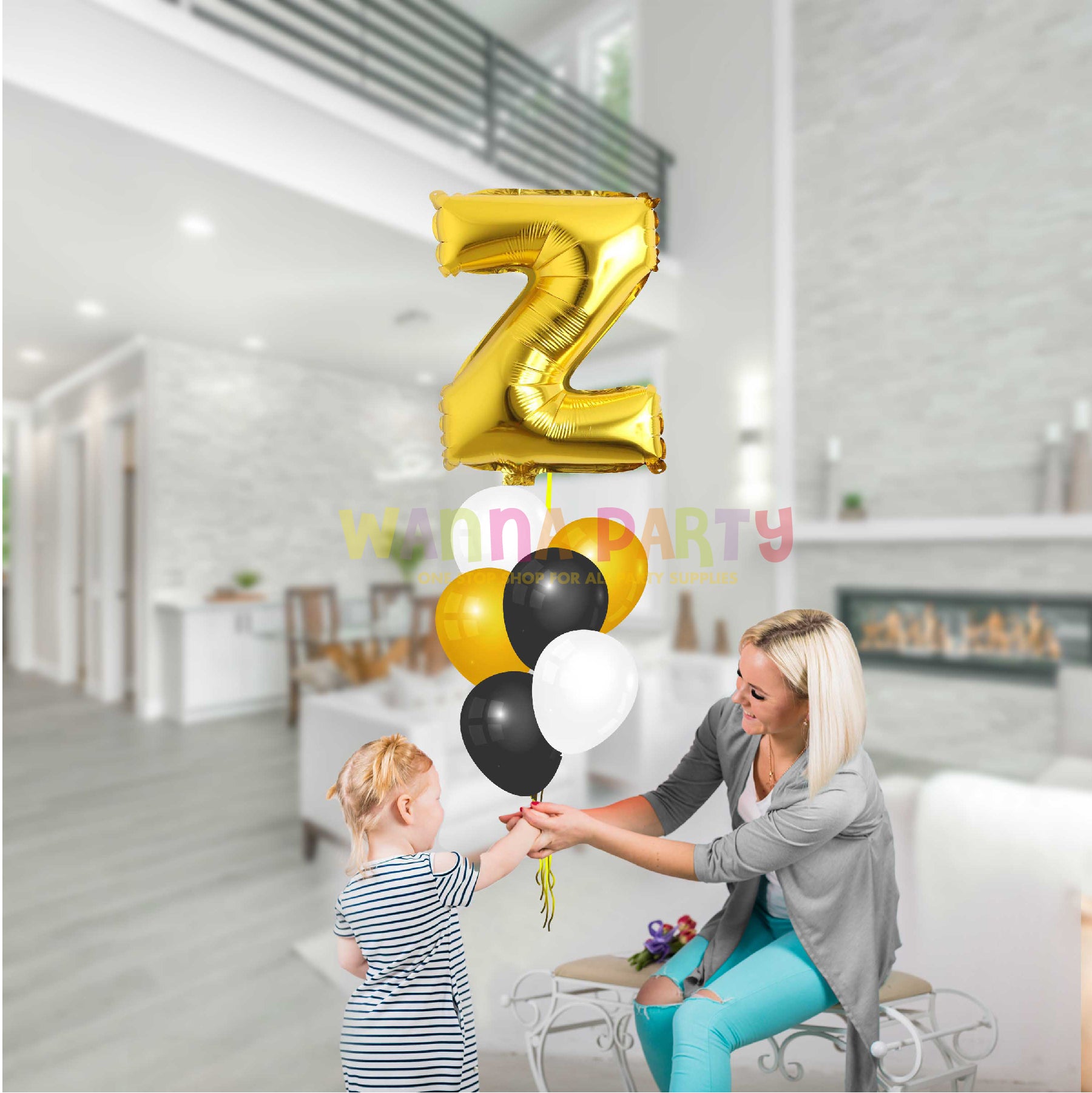 16" Letter Z Golden Balloon