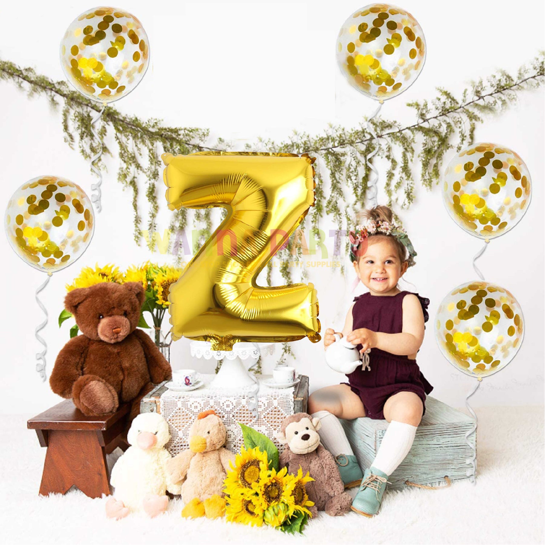 16" Letter Z Golden Balloon