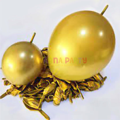 12" Linking Balloon Metallic Gold