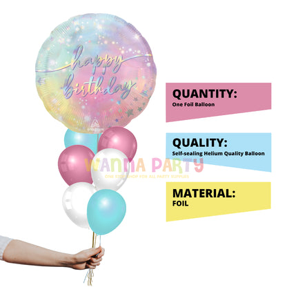 Luminous Happy Birthday Balloon 18 Inch