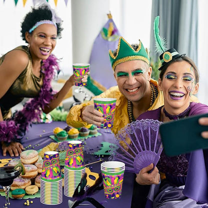 Masquerade Theme Party Paper Cups - 250ML - 8PC
