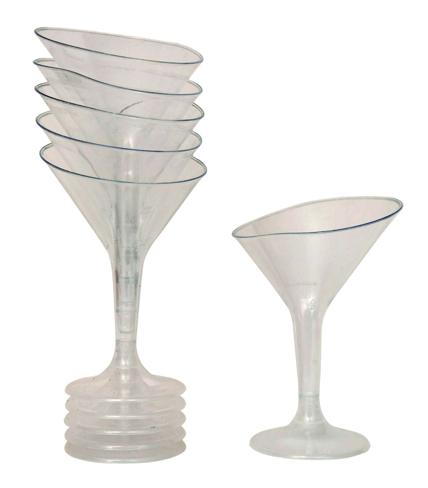 Martini Glasses Clear - 6PC - 100ML