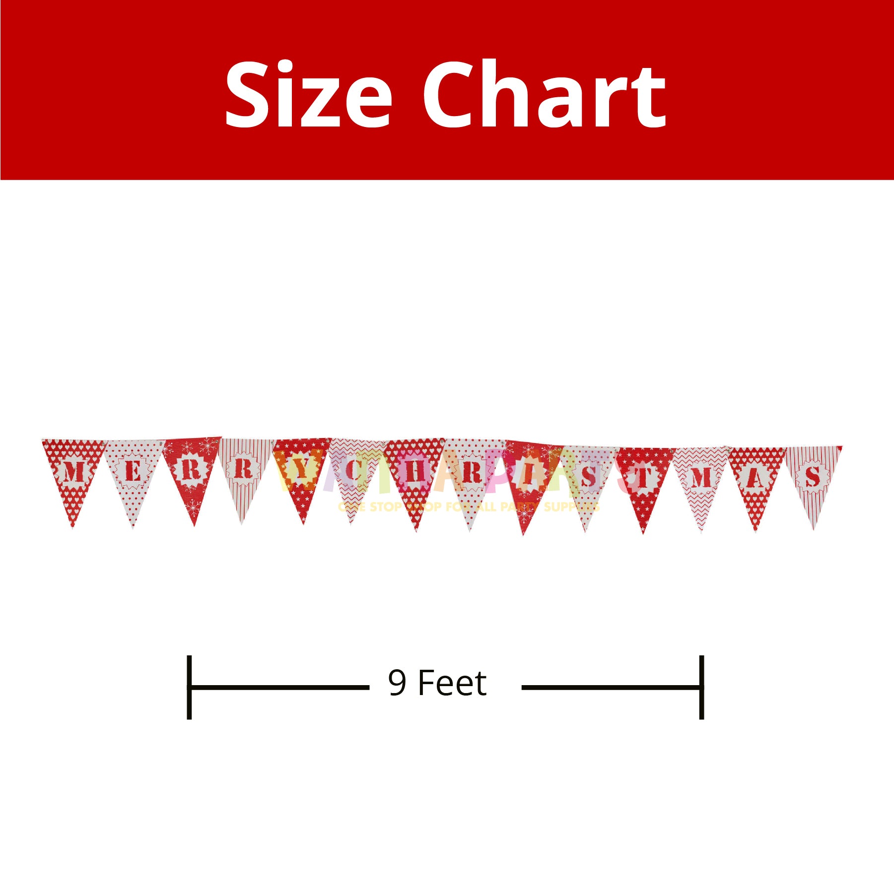 Merry Christmas Bunting Banner - 6FT