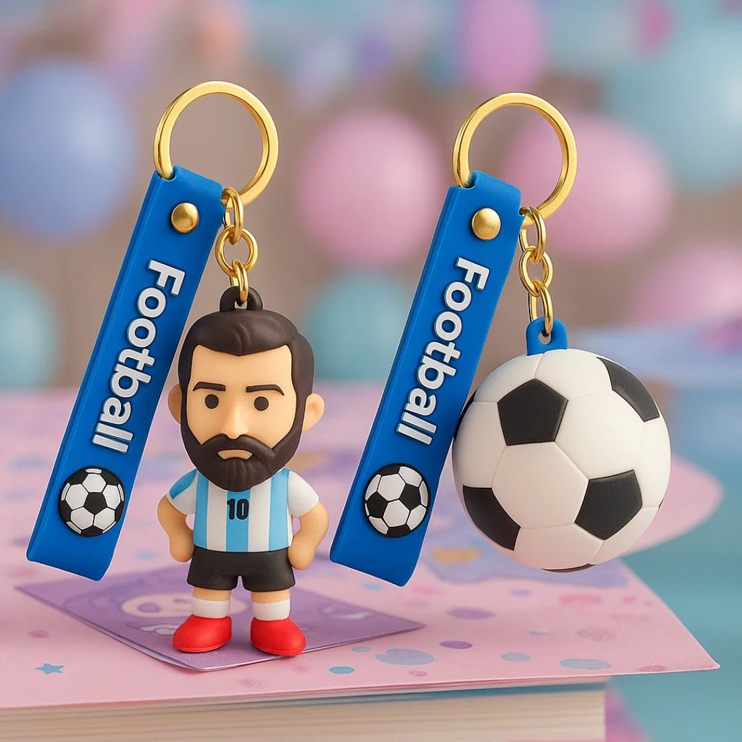 Messi and Soccer Keychain Set - 2PC