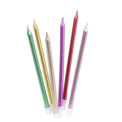 Multicolour Metalic Pencil Candle-6PC