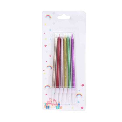 Multicolour Metalic Pencil Candle-6PC