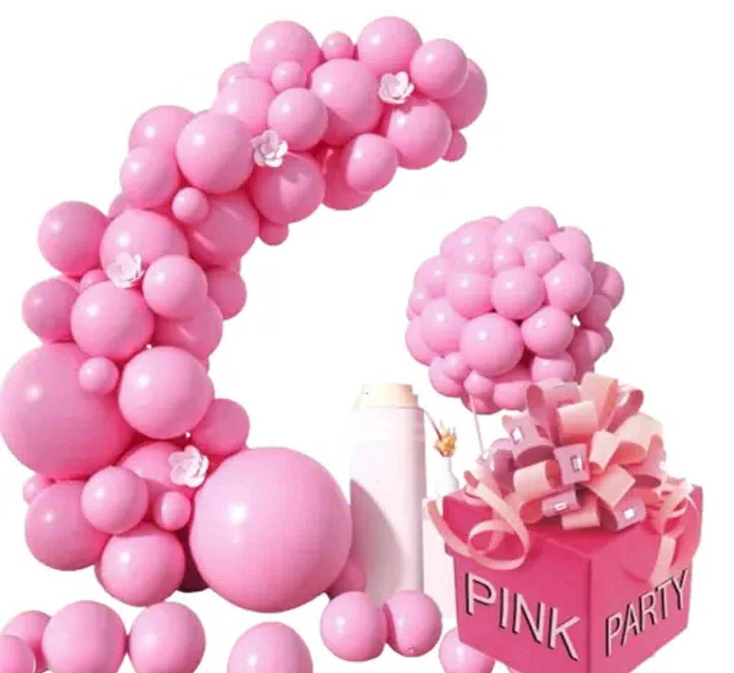 Metallic Light Pink Latex/Rubber Balloons - 12 inches - 10PC