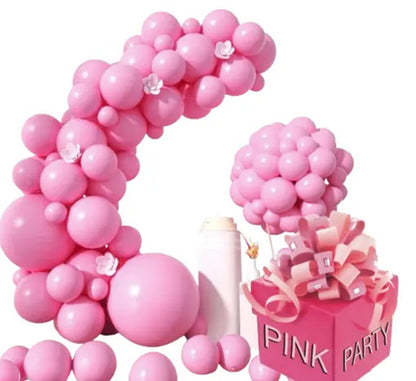 Metallic Light Pink Latex/Rubber Balloons - 12 inches - 10PC