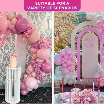 Metallic Light Pink Latex/Rubber Balloons - 12 inches - 10PC