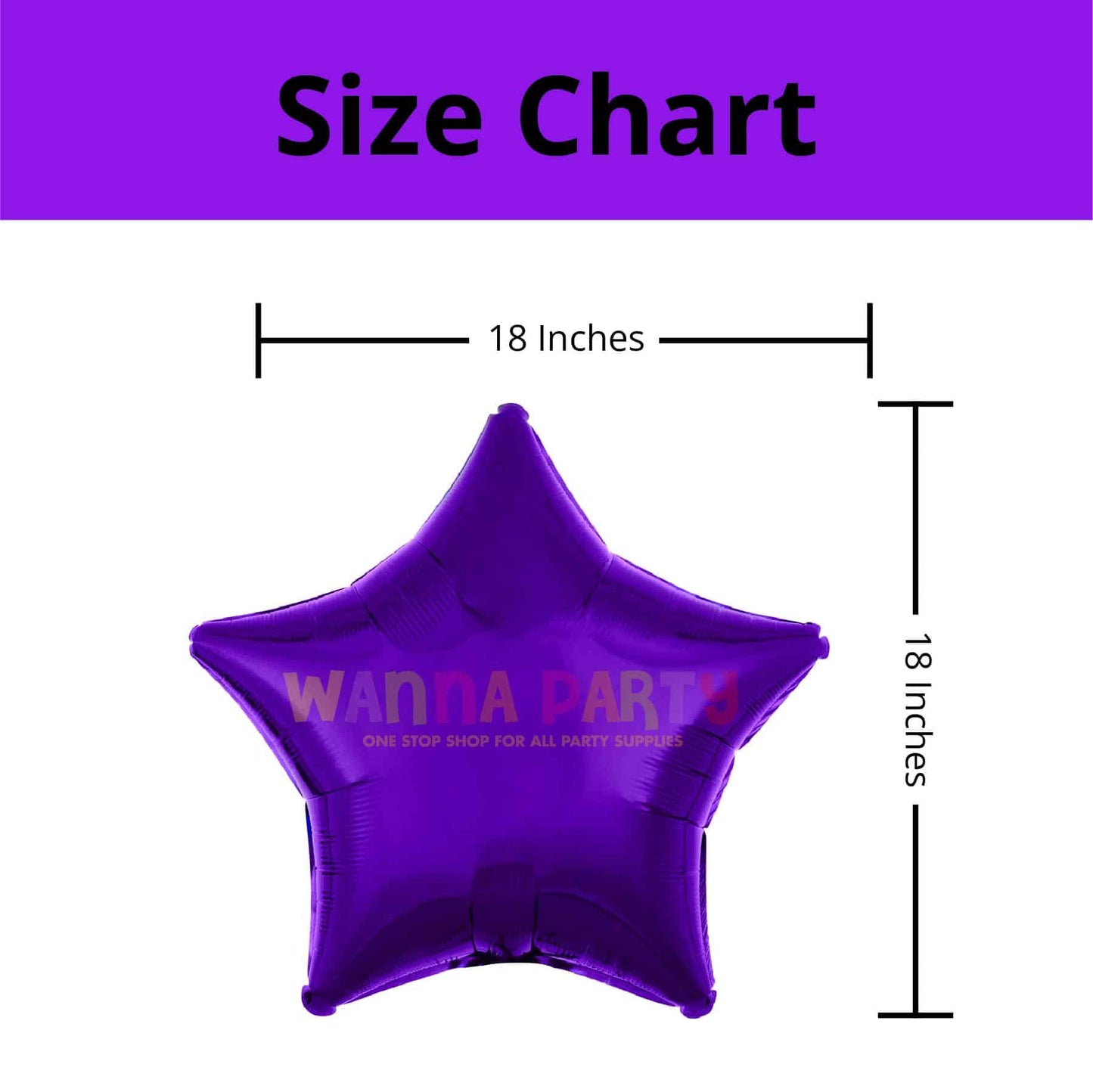 Metallic Purple Star Balloon 19" S15