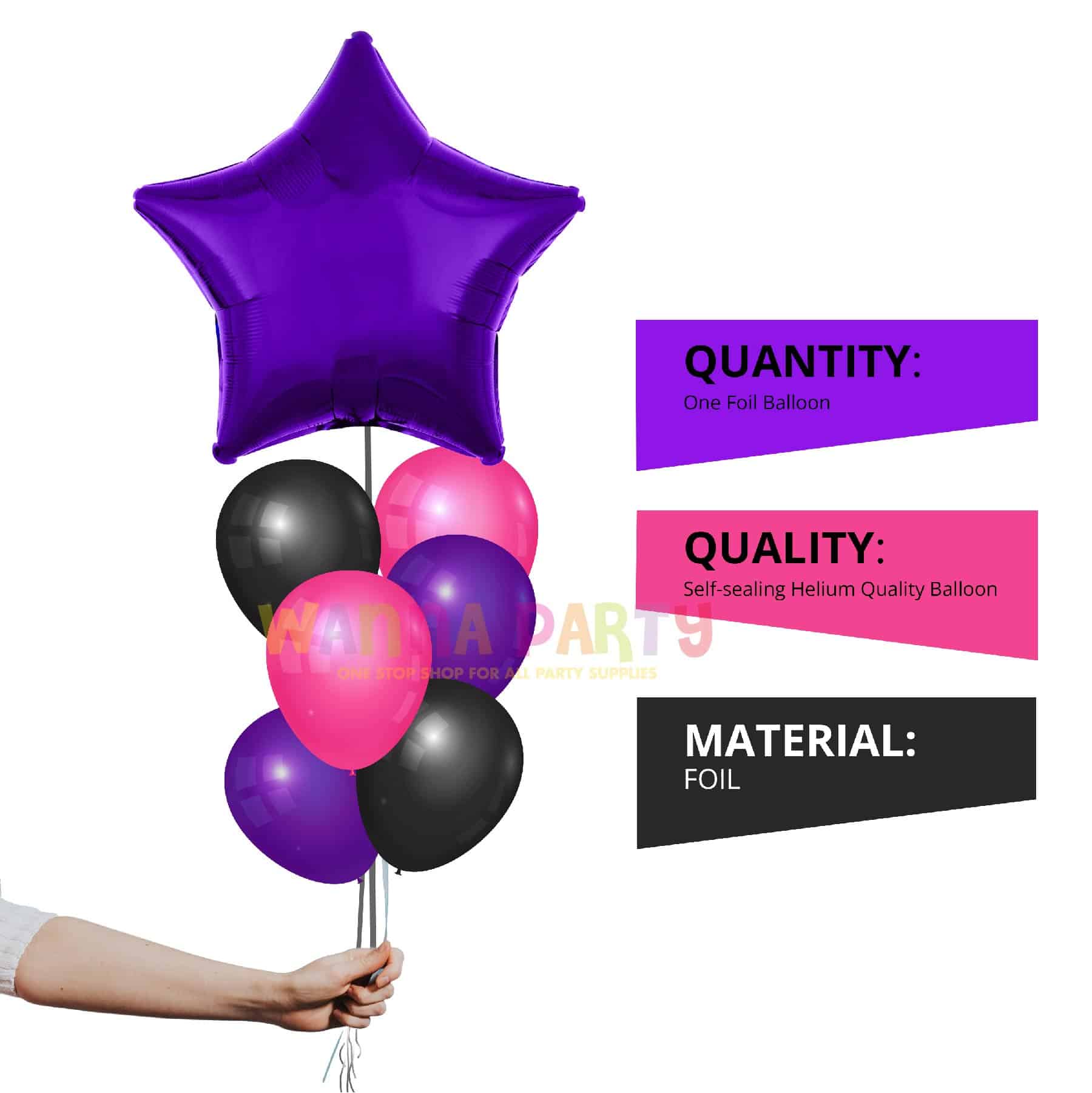 Metallic Purple Star Balloon 19" S15