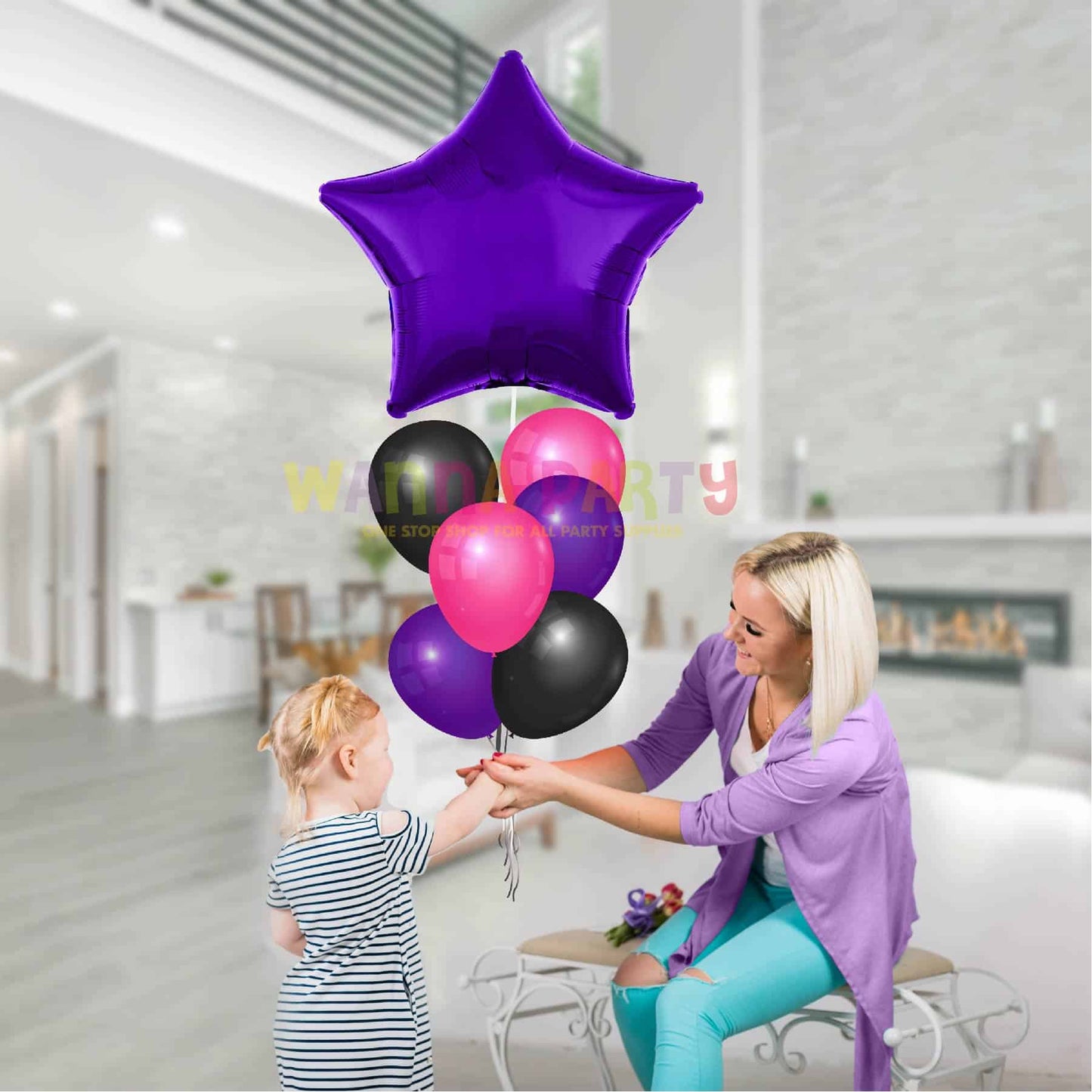 Metallic Purple Star Balloon 19" S15