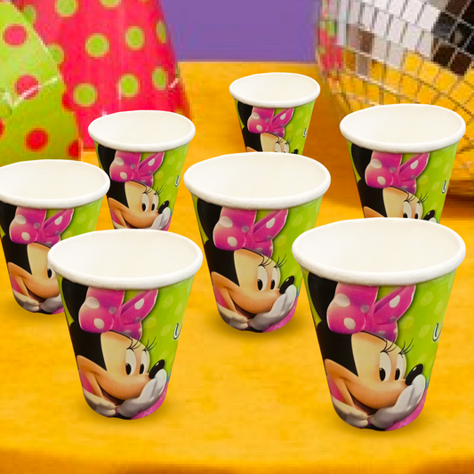 Minnie Mouse Printed Party Paper Cups  - 260ml - 8PC