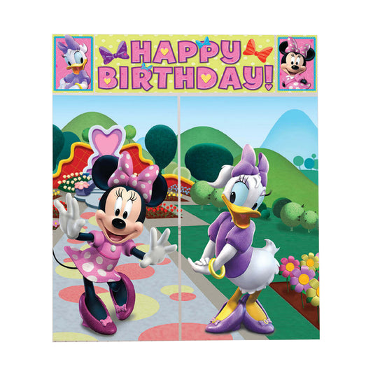 Minnie Mouse Scene Setter for Party Decor -  65 inches X 59 inches - 5PC