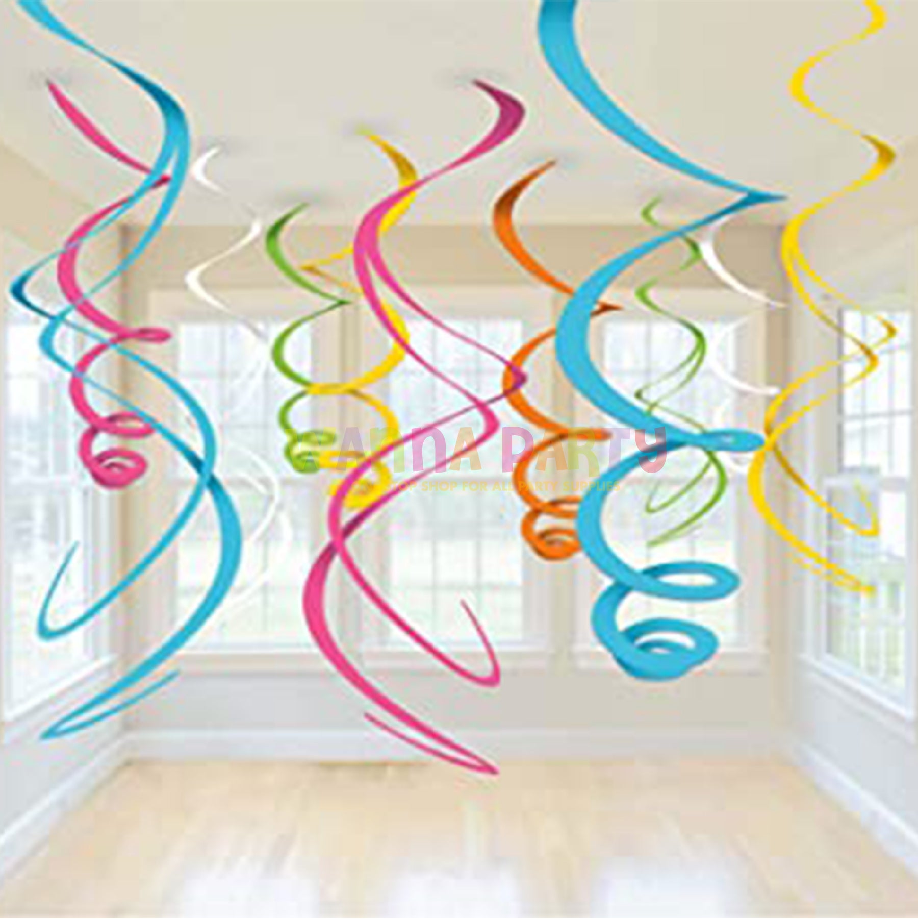 Multicolor Swirl Decoration - 10CT