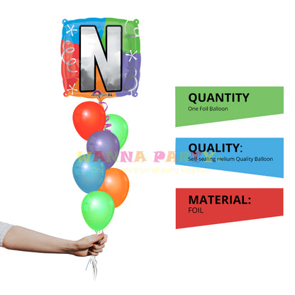 18" LETTER N QUAD BALLOON