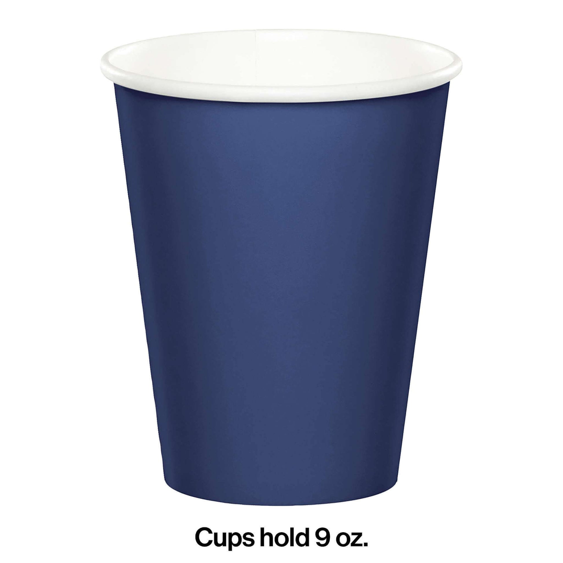 Navy Blue Paper Cups 270ML - 24PC