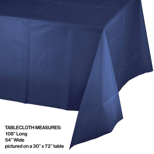 Navy Blue Pls. Tablecover 54x108"