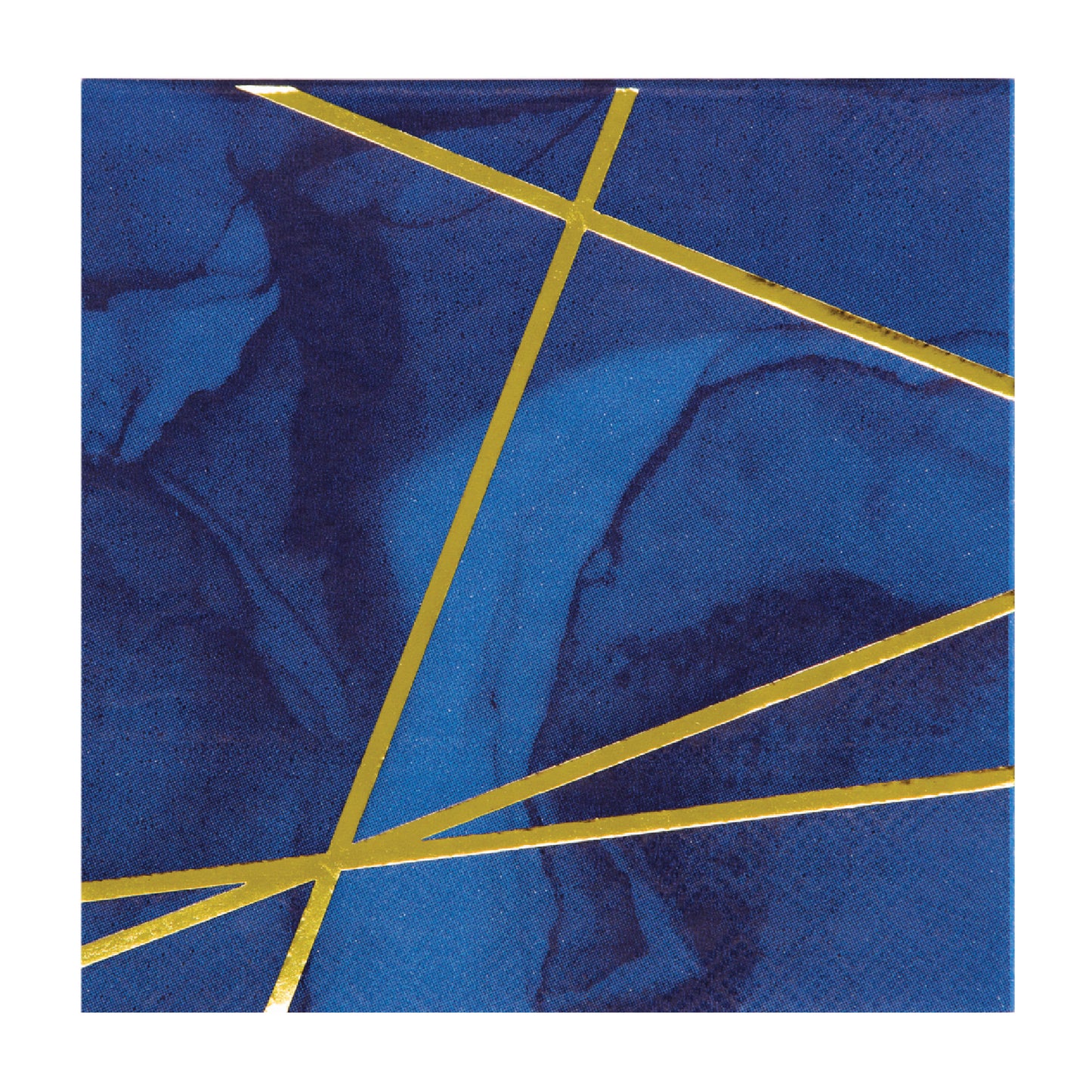 Navy &amp; Gold Paper Napkins - 16PC