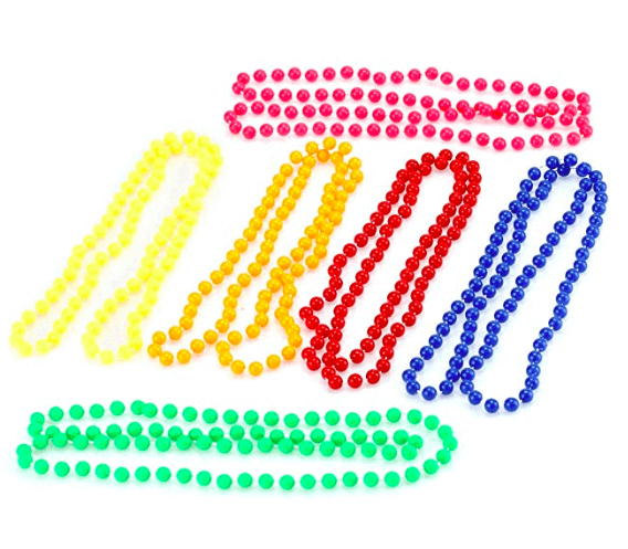 Neon Bead Necklace - 6PC