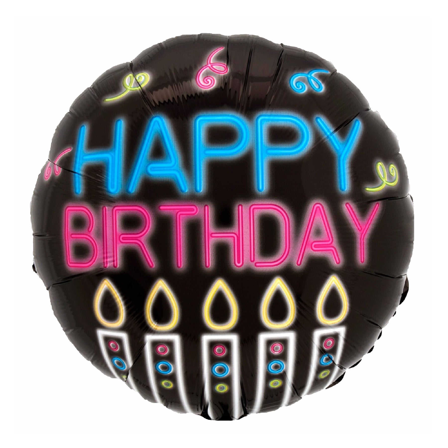 Neon Happy Birthday Balloon 18 Inch