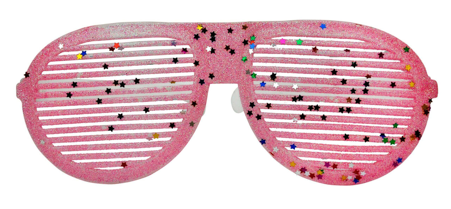 Neon Pink Glitter Round Shaped Shades