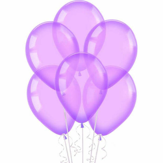 12" Neon Violet Latex Balloons - Glows in UV Light - 10PC