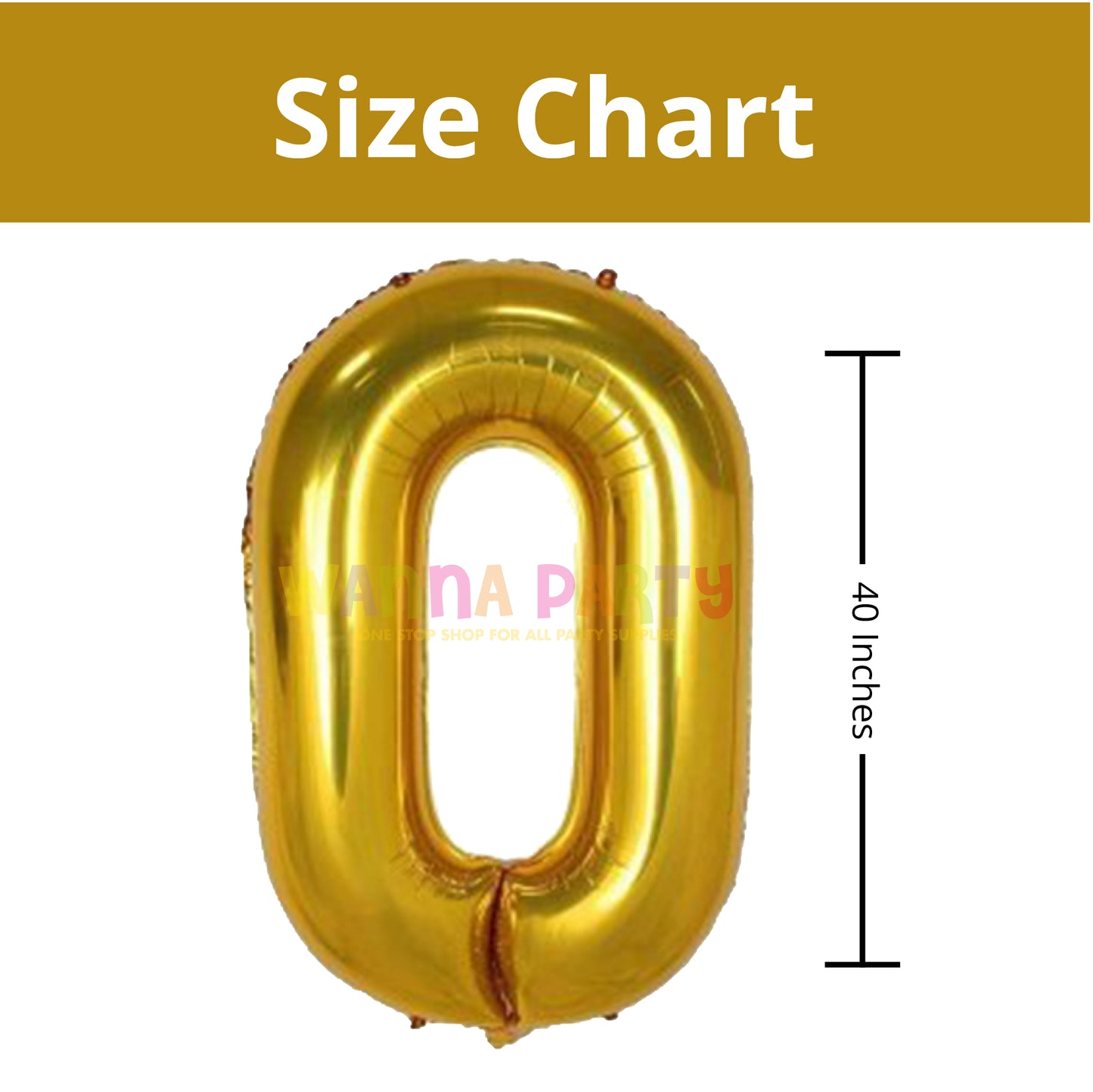 Number 0 Balloon - 40 inches