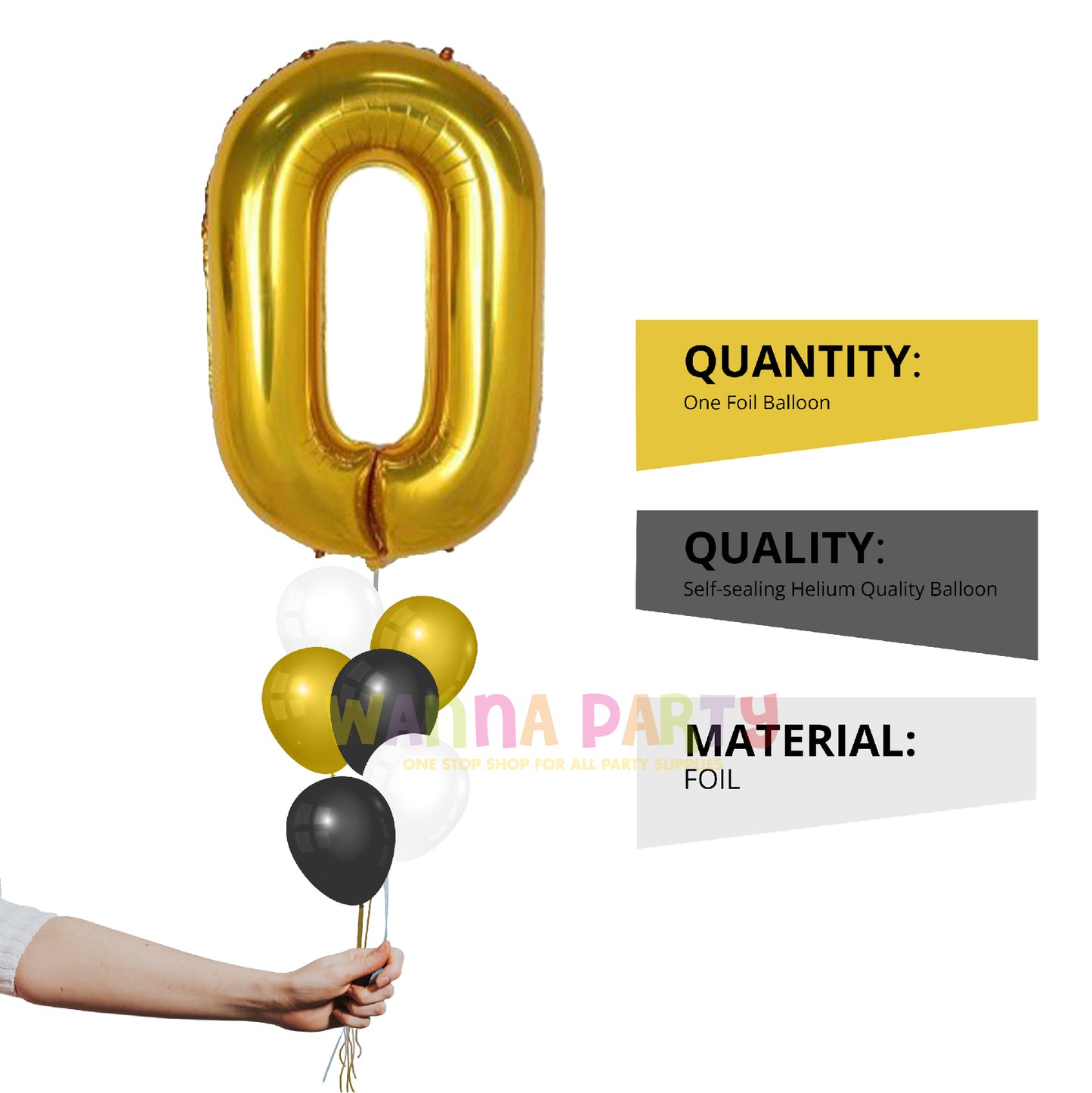 Number 0 Balloon - 40 inches