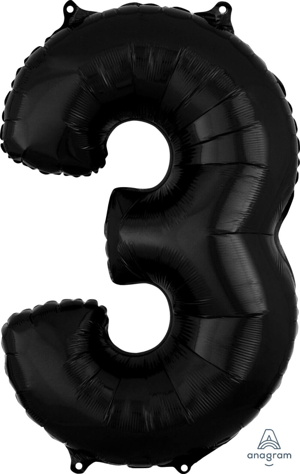 Large Shape No.3 Black Balloon 26" - L26