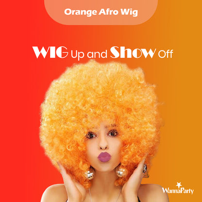 Dense Afro Wigs Orange - 1PC