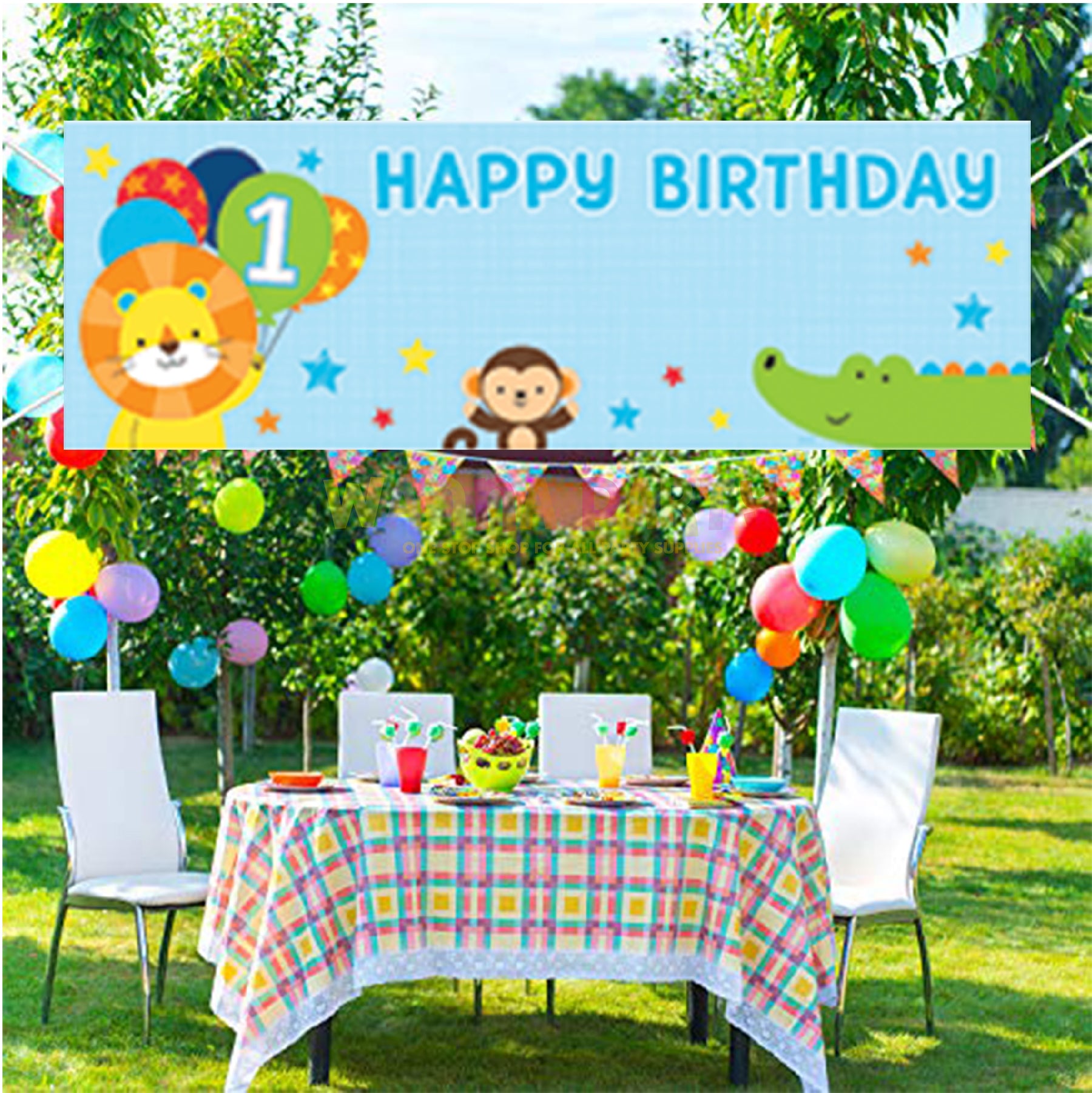 One is Fun Boy Giant Party Banner - Over 5FT