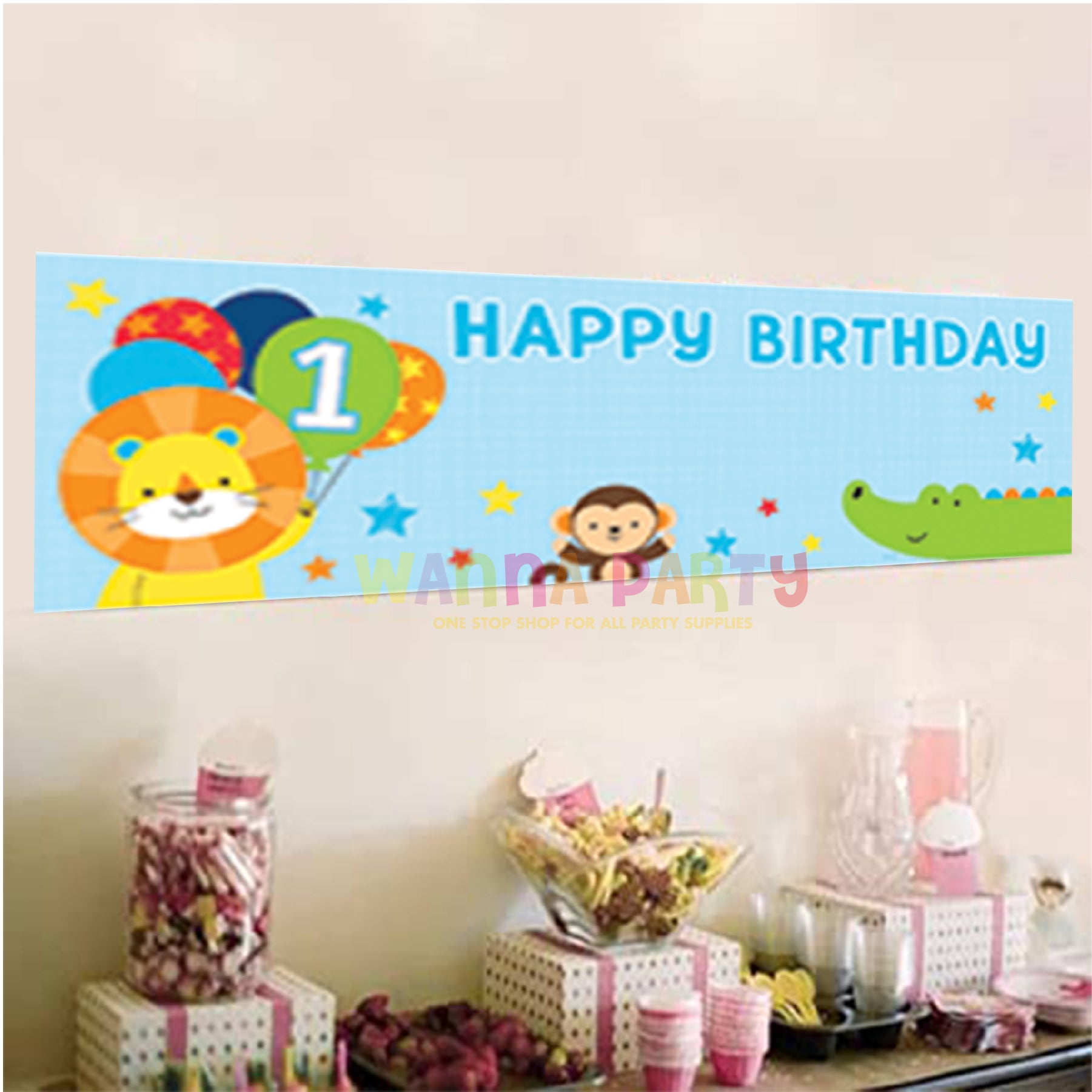 One is Fun Boy Giant Party Banner - Over 5FT