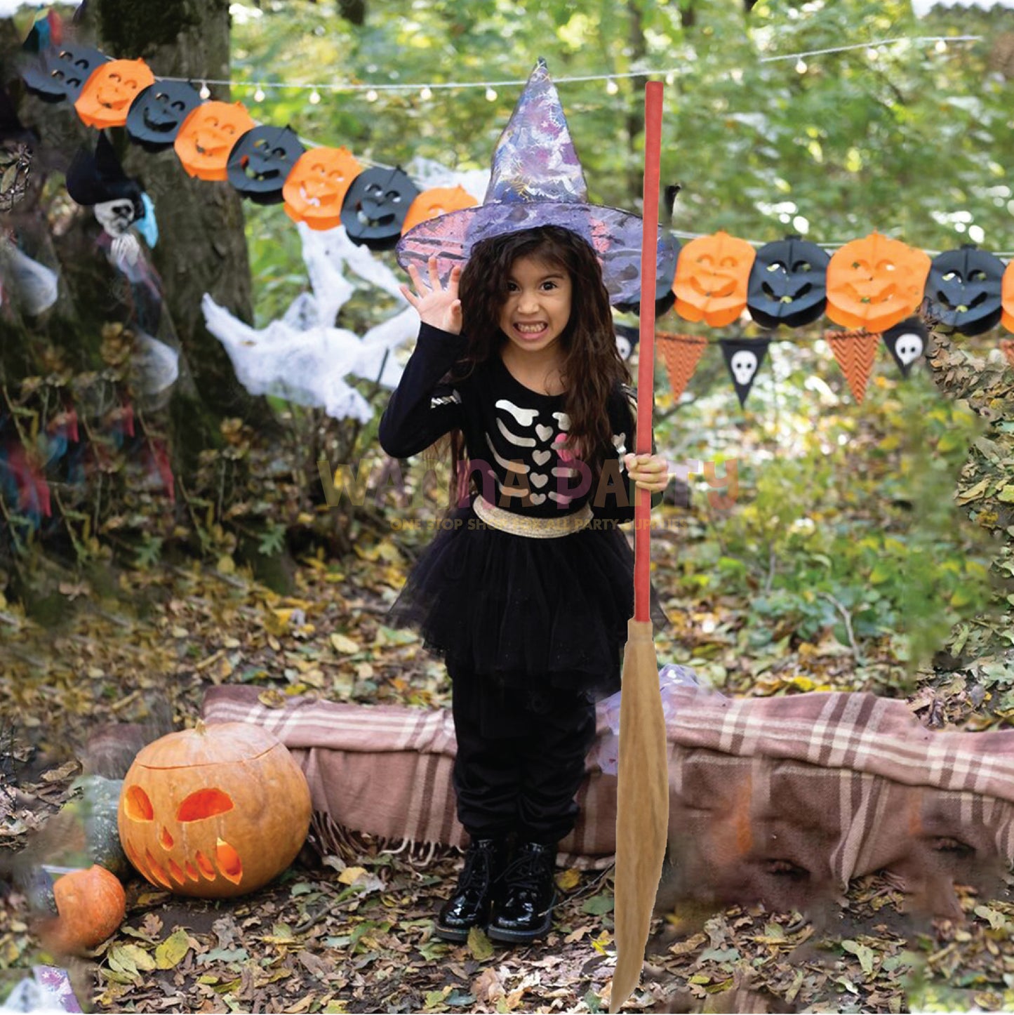 Orange Witch Broom-1PC