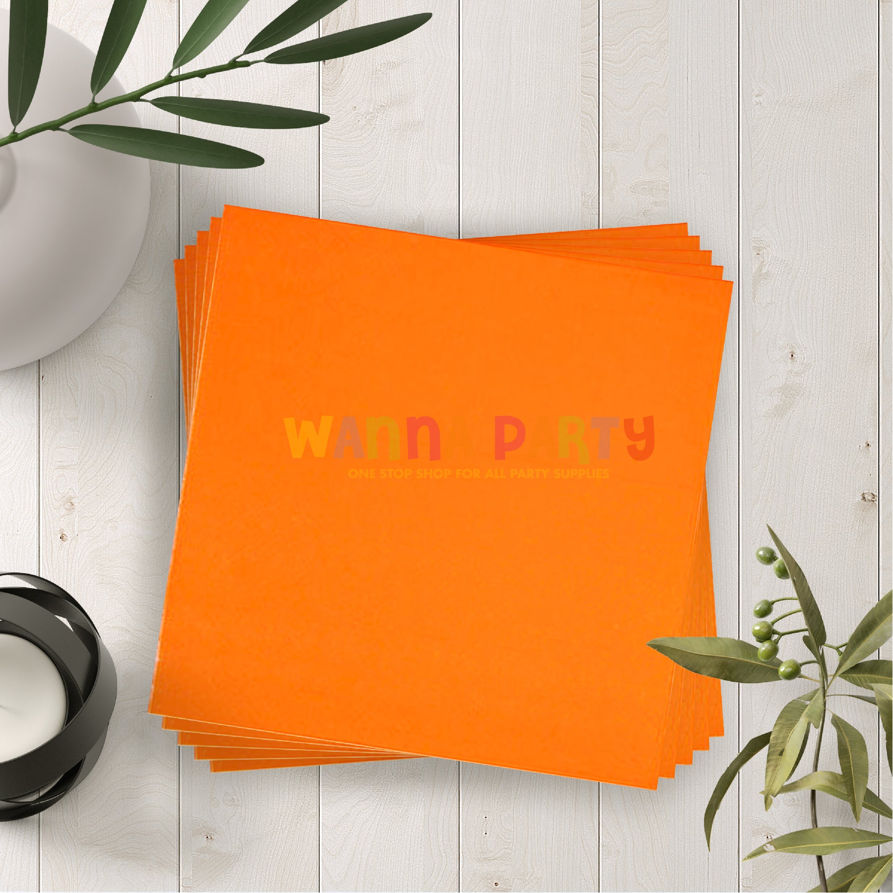 Orange Paper Napkins - 20 PC