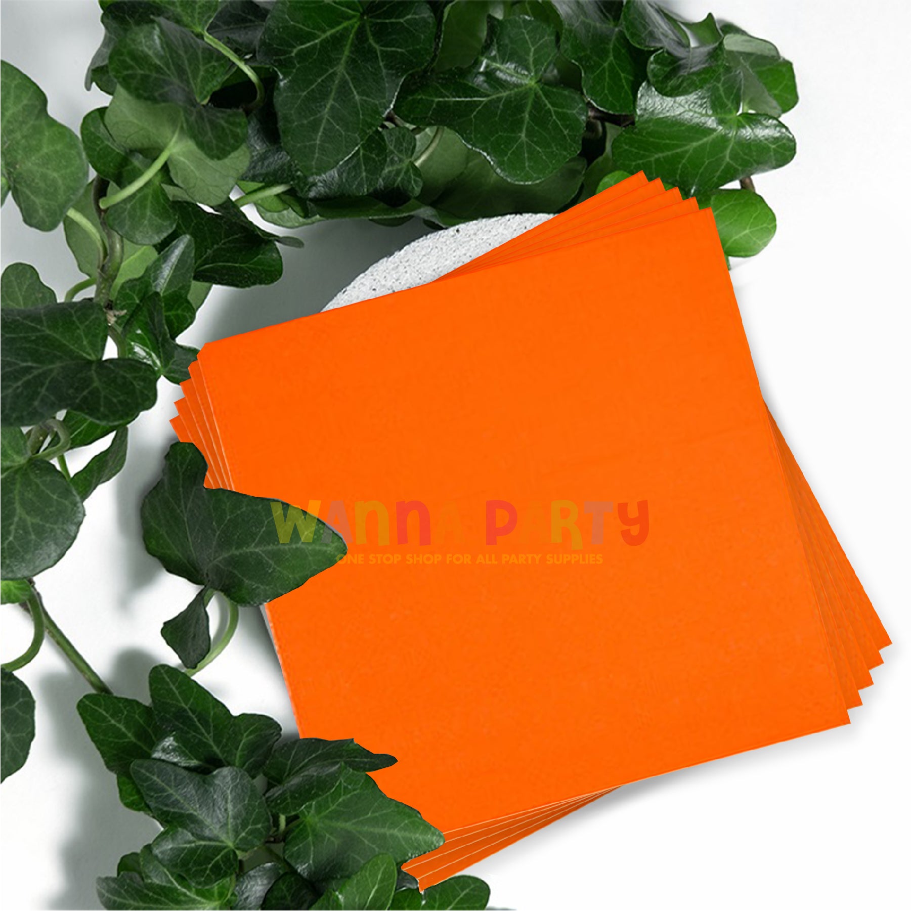 Orange Paper Napkins - 20 PC